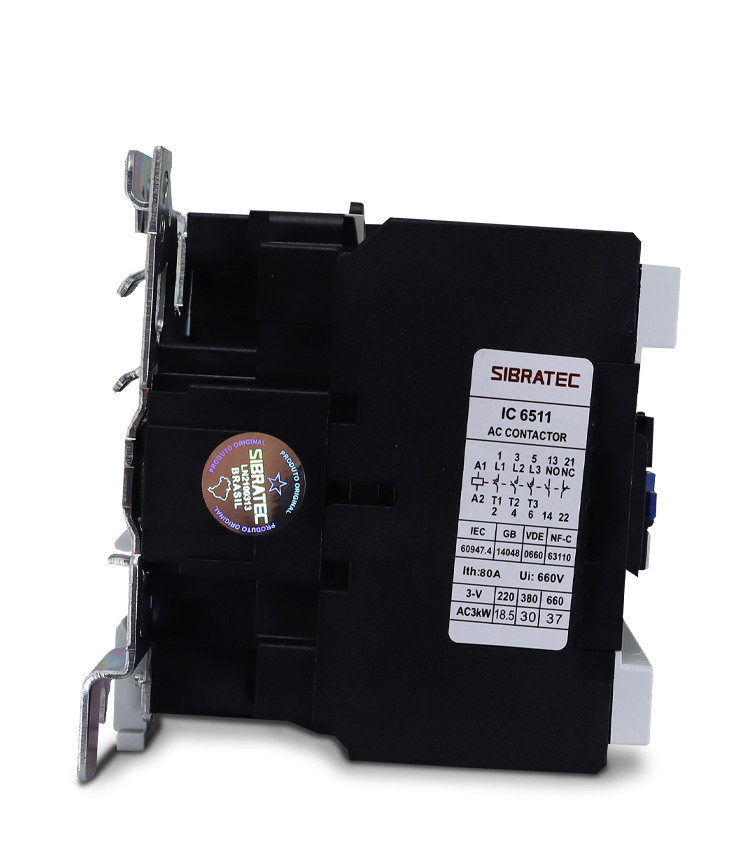 Contator Tripolar 65A 6511 Bobina 220V com 2 Contato aux. 1NA+1NF Contator Tripolar 65A 6511 Bobina 220V com 2 Contato aux. 1NA+1NF