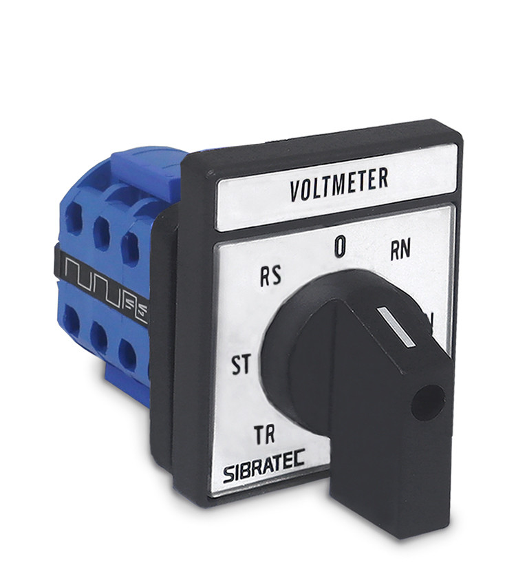 Chave Voltimétrica Rotativa com 7 Posições 660V 20A para Porta de Painel - LW28-20V Chave Voltimétrica Rotativa com 7 Posições 660V 20A para Porta de Painel - LW28-20V