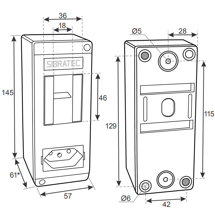 Caixa com Tomada de Sobrepor 2P+T de 20A para Disjuntor DIN - CSD-T20 Caixa com Tomada de Sobrepor 2P+T de 20A para Disjuntor DIN - CSD-T20