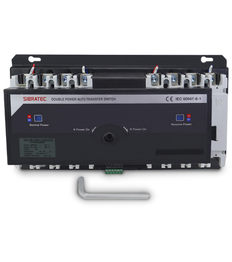 Chave de Transferência Automática 250A 4 Polos Rede Gerador - HYCQ5M Chave de Transferência Automática 250A 4 Polos Rede Gerador - HYCQ5M