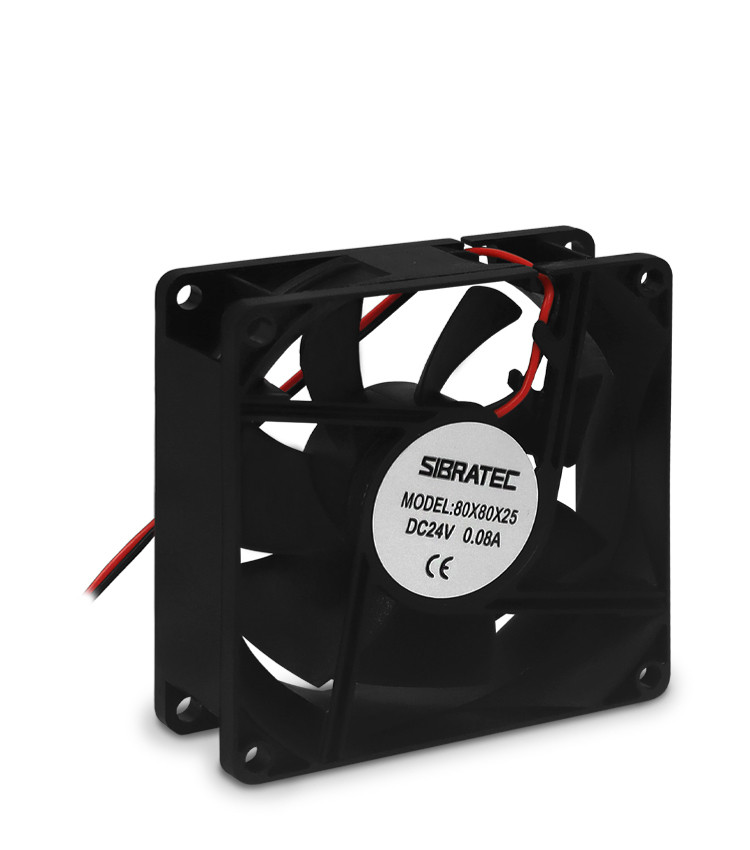 Ventilador Axial 80x80mm Plástico 24Vdc Industrial