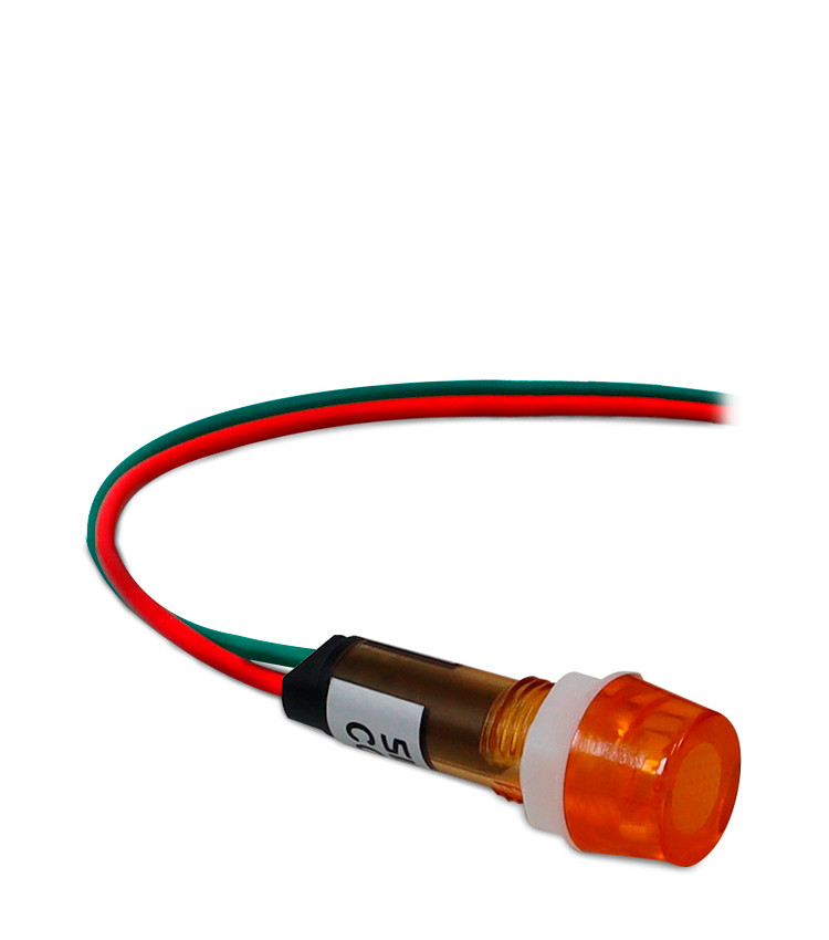 Sinaleiro LED Amarelo 12V-24V Padrão 9mm - Tipo "Olho de Boi" Sinaleiro LED Amarelo 12V-24V Padrão 9mm - Tipo "Olho de Boi"