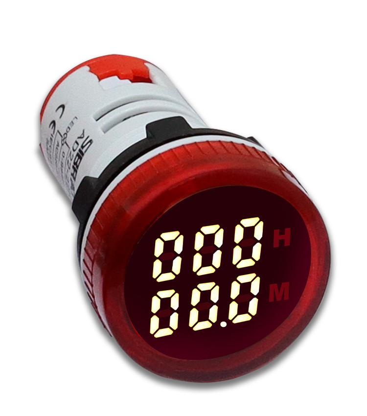 Horímetro Digital Medição 0-999 Horas 220V Vermelho Ø22mm - AD22-22HMR Horímetro Digital Medição 0-999 Horas 220V Vermelho Ø22mm - AD22-22HMR
