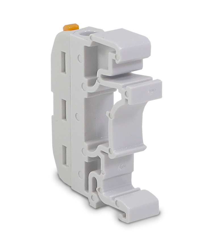 Borne Conector de Emenda Rápida Alavanca Cinza 1 Polo 32A Cabo até 4mm Trilho DIN Borne Conector de Emenda Rápida Alavanca Cinza 1 Polo 32A Cabo até 4mm Trilho DIN