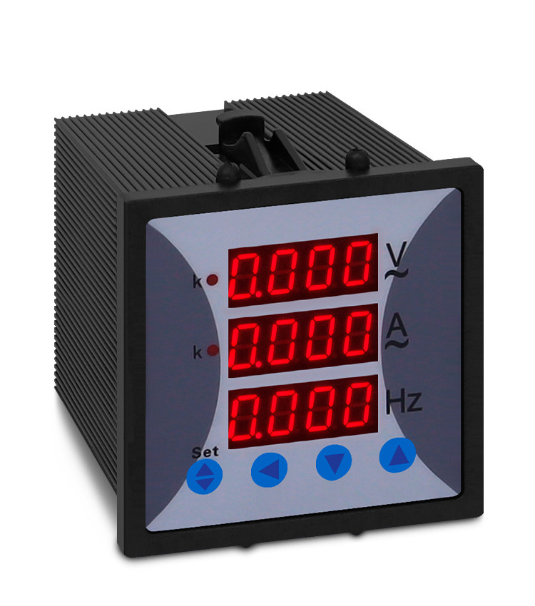 Multimedidor Digital Monofásico (Tensão, Corrente e Frequência) Sem Saída 72x72mm -  AOB294Z-7X4-UIF