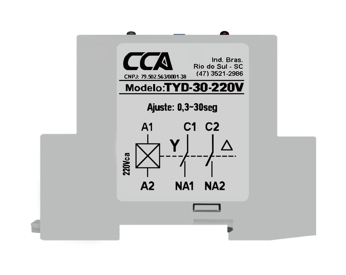 Relé Temporizador Analógico Estrela Triangulo 0-30s 220V
