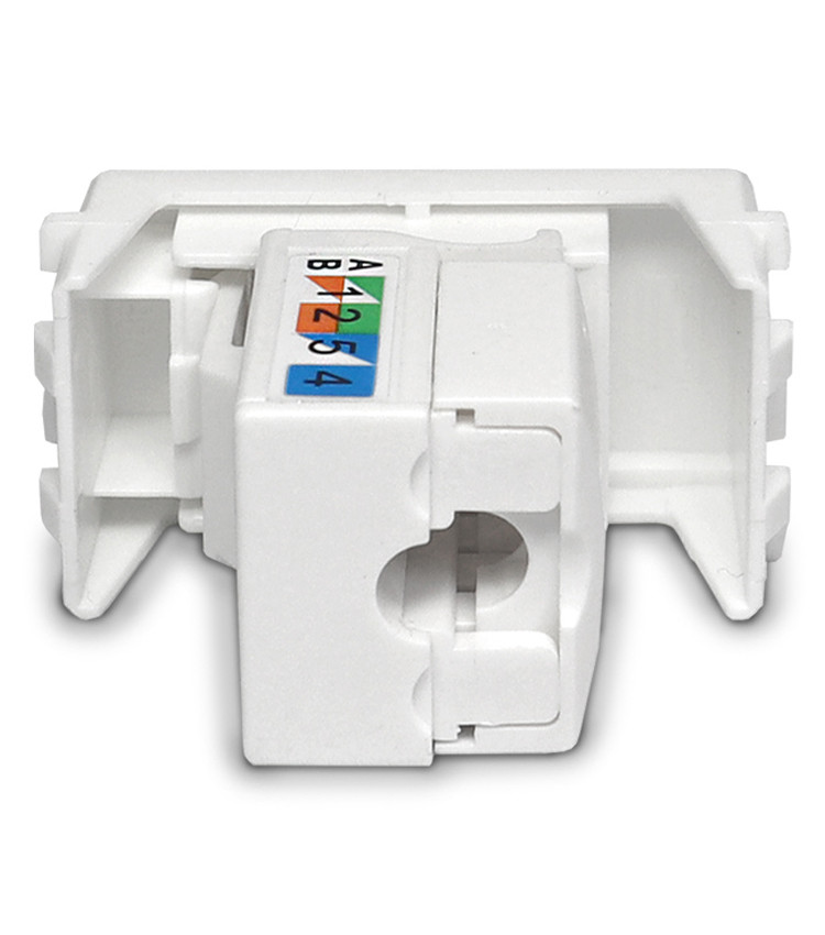 Conector Fêmea Ethernet RJ45 Suporte Trilho Din Categoria 5E - TWRJ45