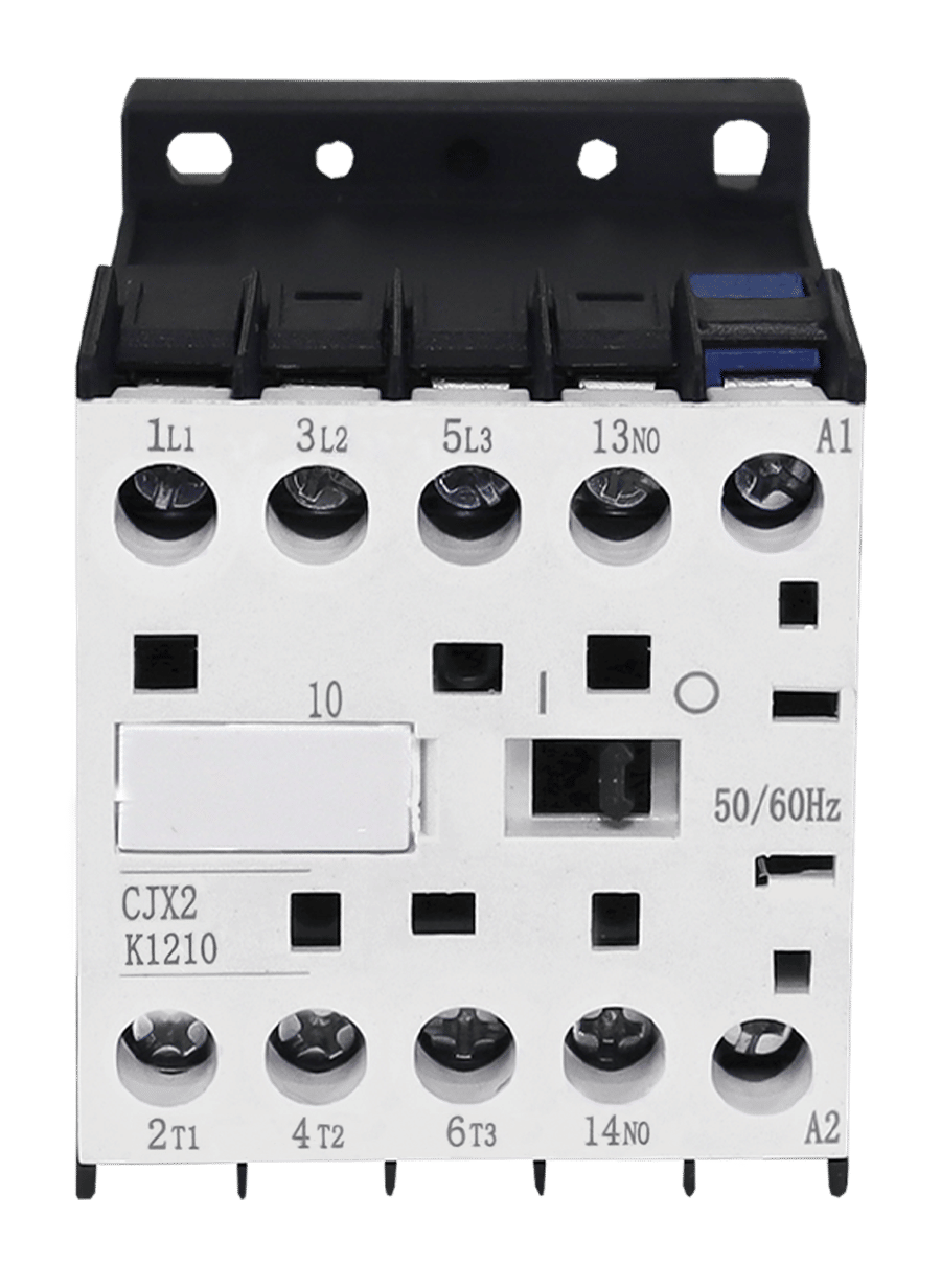 Mini Contator Tripolar 12A Bobina 220V com Contato aux. 1NA - CJX2-K12 Mini Contator Tripolar 12A Bobina 220V com Contato aux. 1NA - CJX2-K12