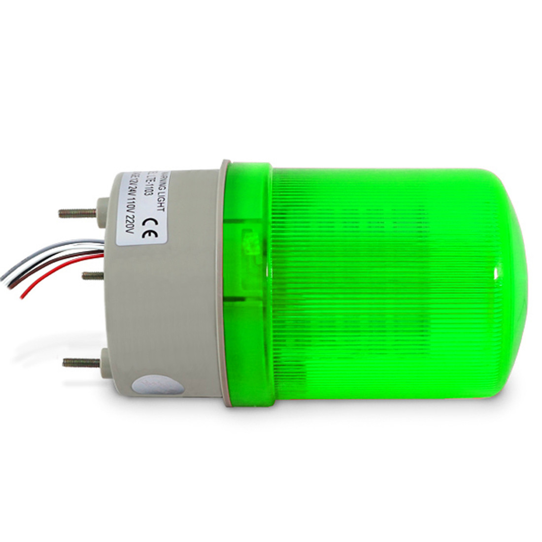 Sinalizador Giratório Giroflex Verde com Buzzer 12V 24V 110V 220V (AC/DC) - LTE1101