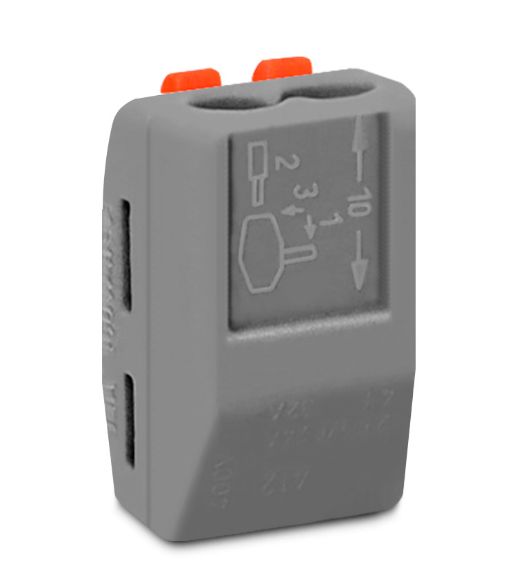 Conector de Emenda Rápida 2 Vias Conectadas para Cabo até 4mm² Corrente máx. 32A - KV412