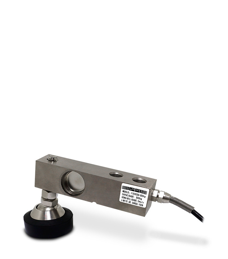 Célula de Carga Tipo I em INOX Capacidade 500Kg Rosca M16 e Pé Articulável - I130X2SS-500