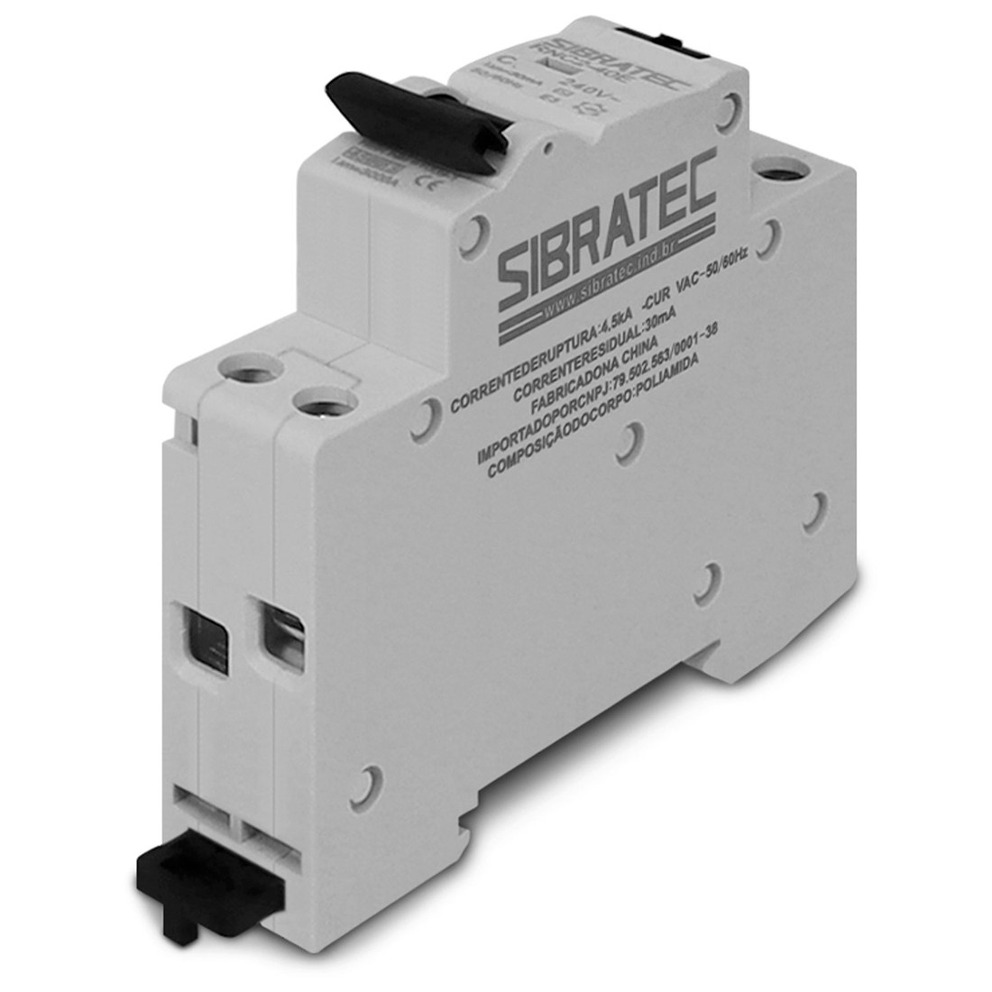 DDR Disjuntor Diferencial Residual 2 Polos 16a 30mA (Mini Disjuntor DIN + DR) - RNC2-40E-16 DDR Disjuntor Diferencial Residual 2 Polos 16a 30mA (Mini Disjuntor DIN + DR) - RNC2-40E-16