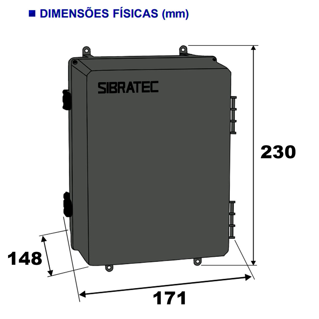 Quadro de Comando Caixa Plástica Preta P 20x14x14cm para Montagem de Materiais Elétricos - C201414-PT