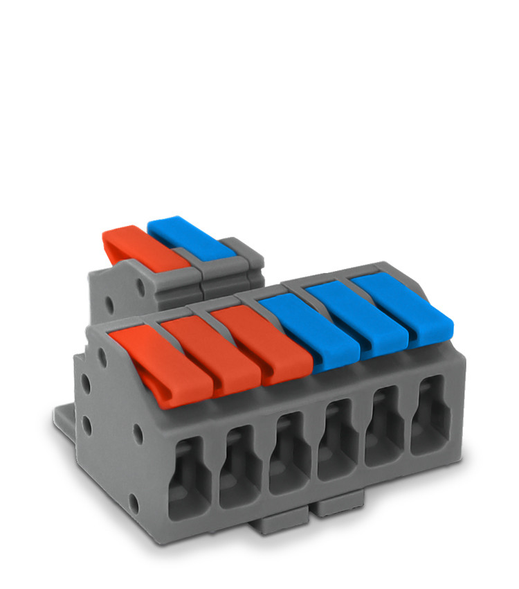 Conector Emenda Derivação Rápida 2 Entradas 6 Saídas Cabo até 4mm² Corrente máx. 41A - KV426