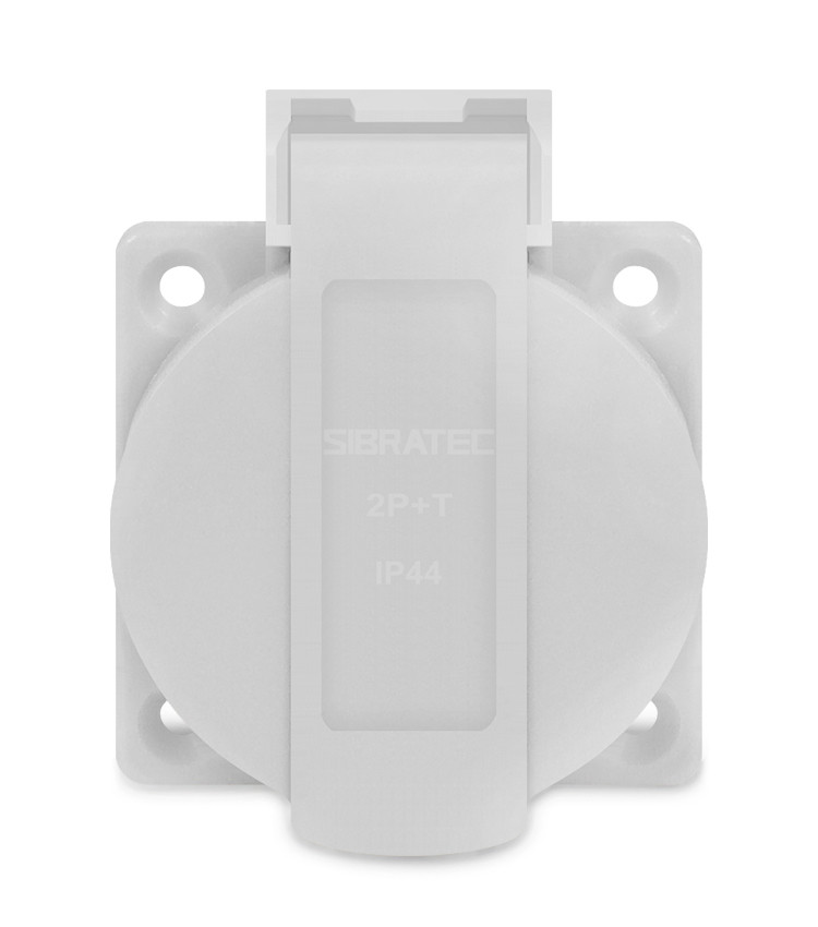 Tomada De Embutir Branca com Tampa 2p+t Padrão Brasileiro 10a / 20a - TBSE Tomada De Embutir Branca com Tampa 2p+t Padrão Brasileiro 10a / 20a - TBSE