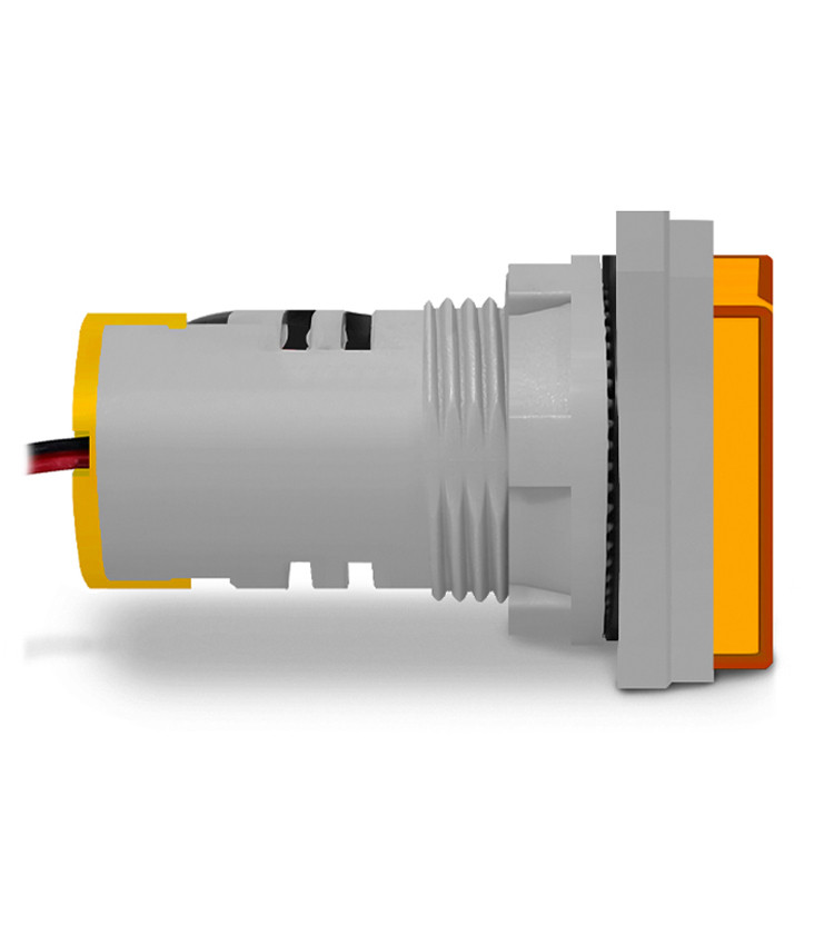 Multimedidor Digital Amarelo 22mm Tensão, Corrente e Frequência - AD22-22VAHS/Y Multimedidor Digital Amarelo 22mm Tensão, Corrente e Frequência - AD22-22VAHS/Y