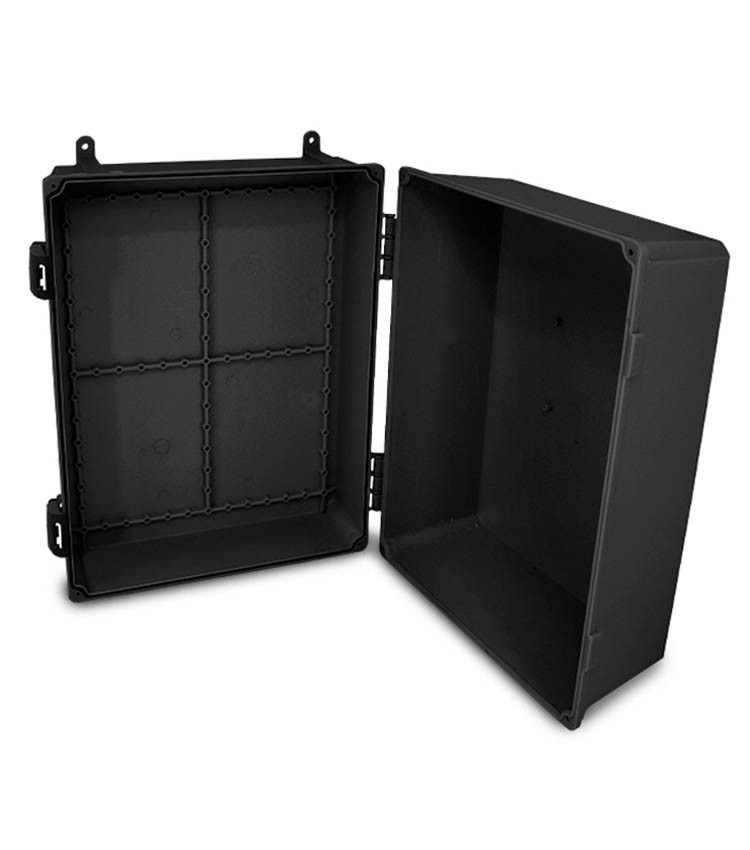 Quadro de Comando G 35x26x17cm Caixa Plástica Preta para Montagem de Materiais Elétricos - C352617 Quadro de Comando G 35x26x17cm Caixa Plástica Preta para Montagem de Materiais Elétricos - C352617