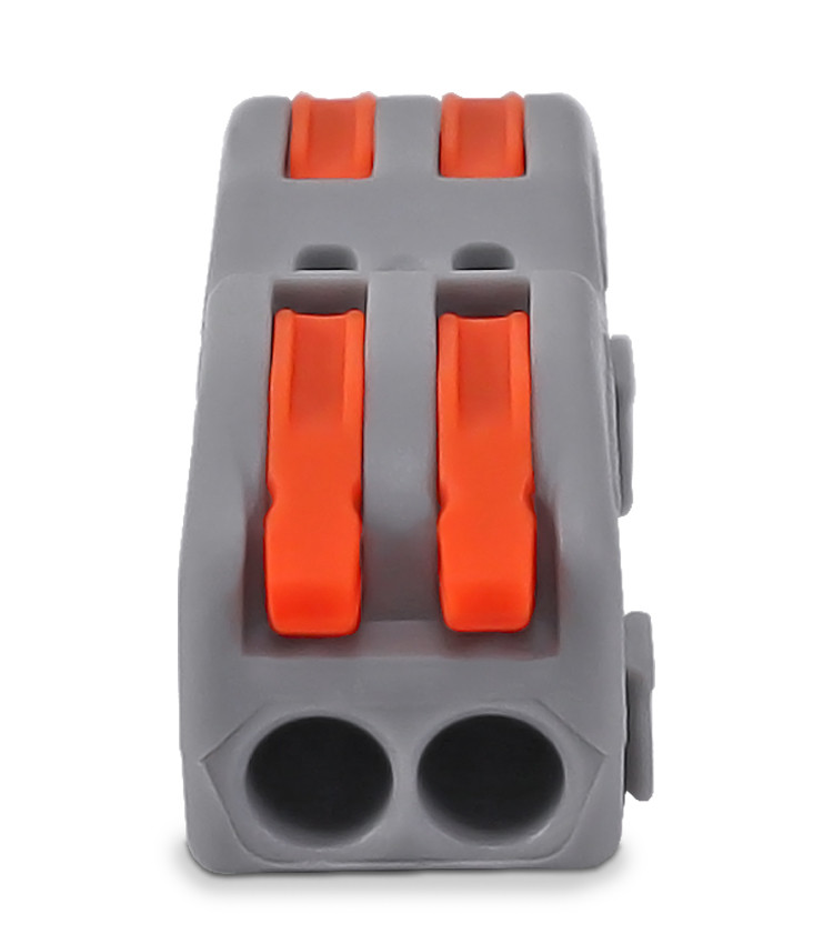 Conector de Emenda Rápida 2 Vias 2 Polos para Cabo até 4mm² Corrente máx. 32A - KV212 Conector de Emenda Rápida 2 Vias 2 Polos para Cabo até 4mm² Corrente máx. 32A - KV212