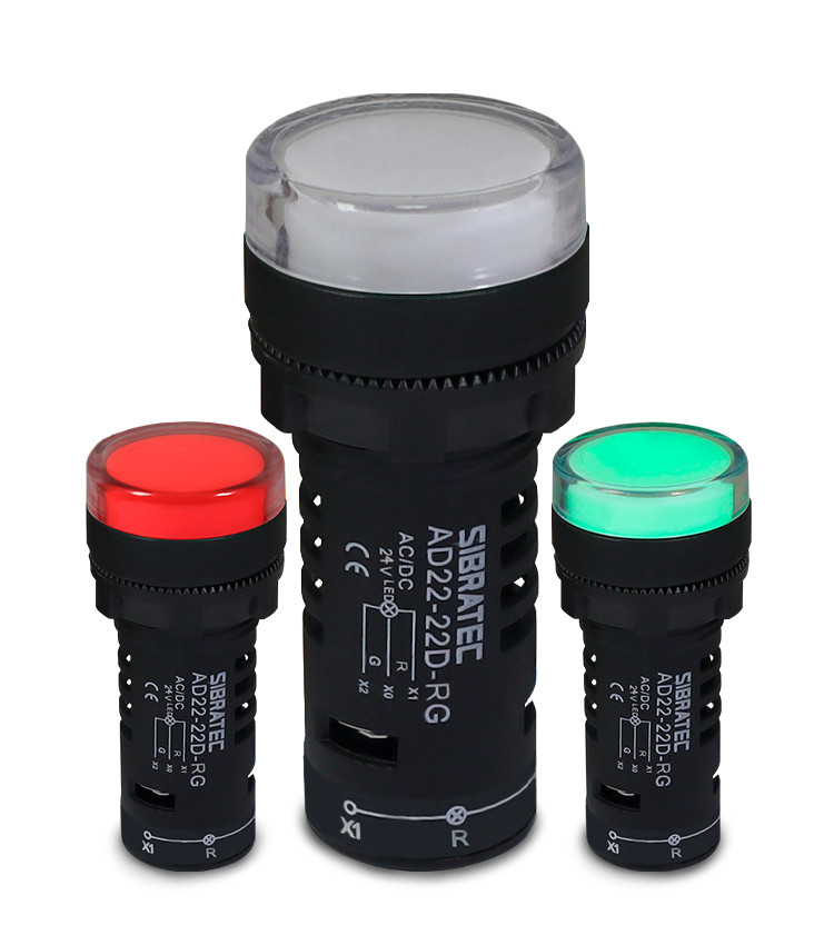 Sinaleiro Led Bicolor 24V Verde E Vermelho 22mm - AD22-22D Sinaleiro Led Bicolor 24V Verde E Vermelho 22mm - AD22-22D