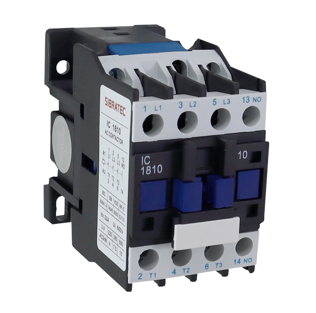 Contator Tripolar 18A 1810 Bobina 220V com Contato aux. 1NA Contator Tripolar 18A 1810 Bobina 220V com Contato aux. 1NA
