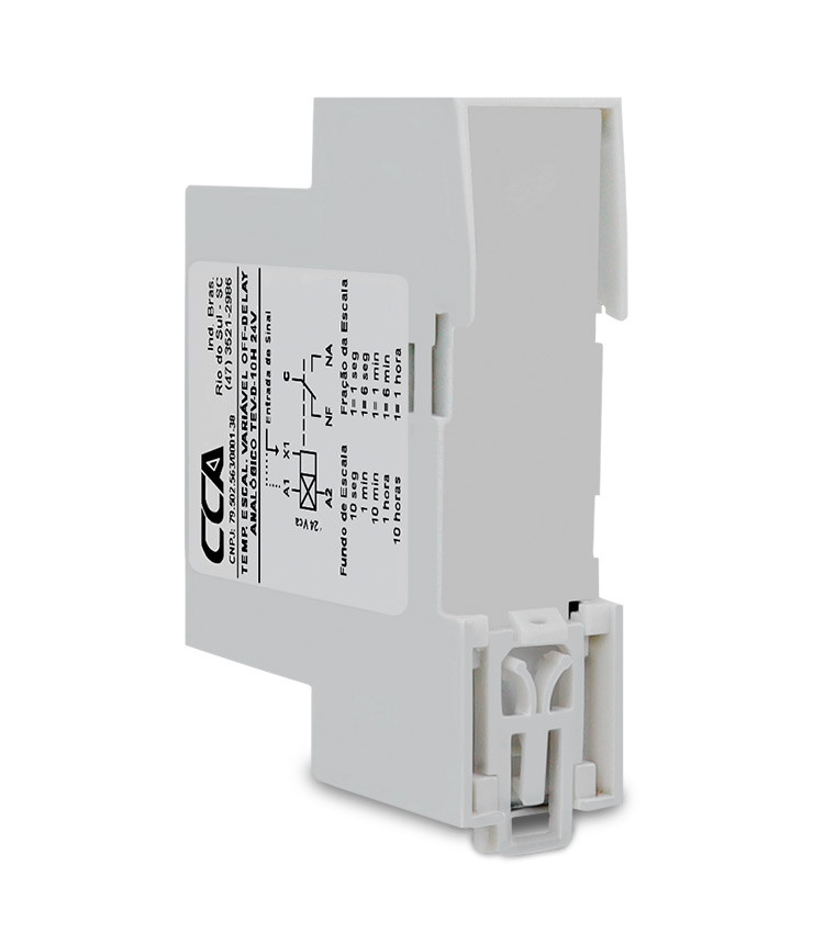 Temporizador Retardo Desenergização 24V Multiescala Ajustável 0,3s até 10h (OFF-DELAY) - TEV-D-10H Temporizador Retardo Desenergização 24V Multiescala Ajustável 0,3s até 10h (OFF-DELAY) - TEV-D-10H