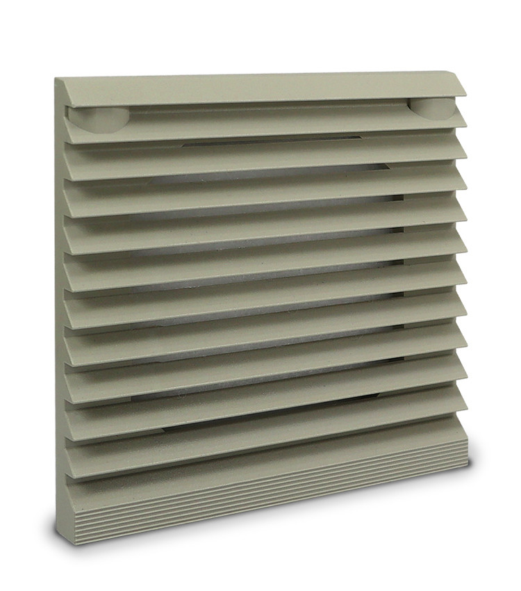 Veneziana com Filtro para Ventilador 80x80mm cor Bege Veneziana com Filtro para Ventilador 80x80mm cor Bege