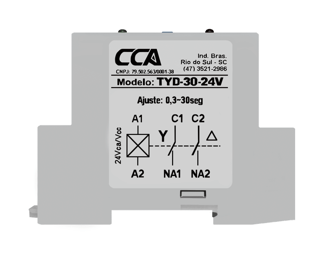 Relé Temporizador Analógico Estrela Triangulo 0-30s 24V