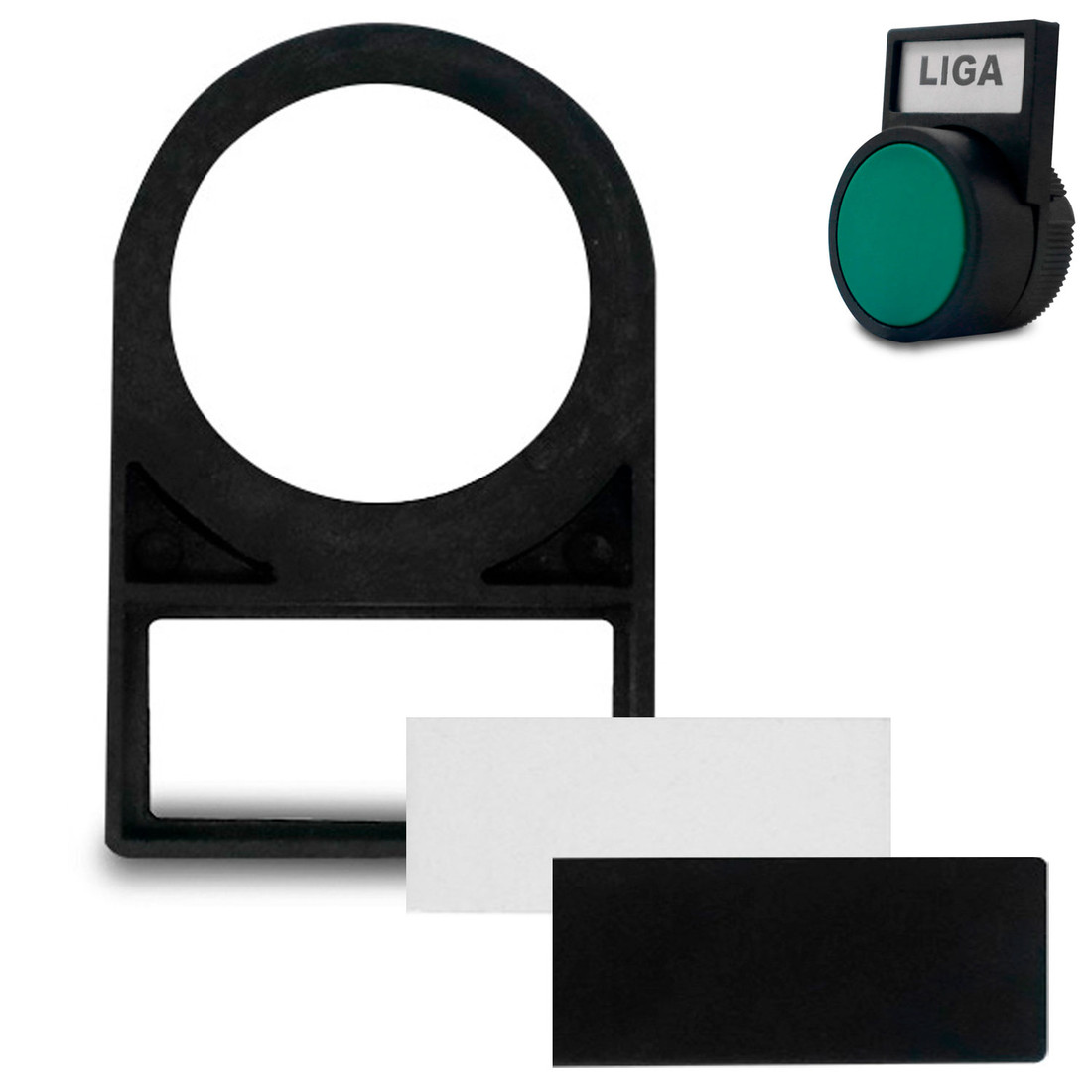 Placa de Identificação / Porta Etiqueta para Botões Padrão 22mm