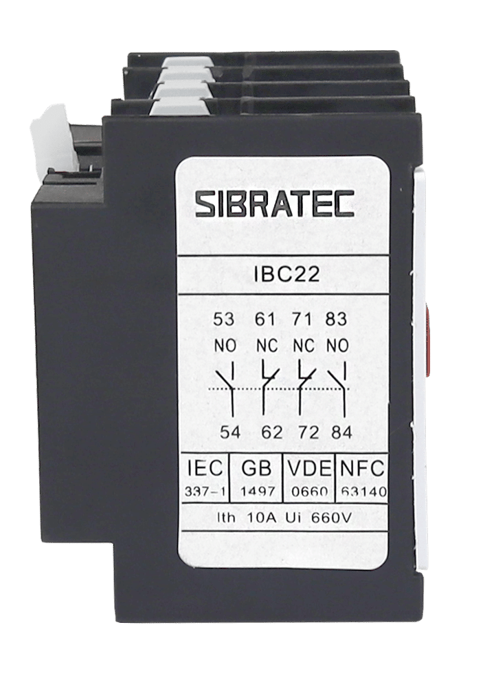 Bloco de Contato Auxiliar  2NA 2NF para Contatores de 9A até 32A  - IBC22