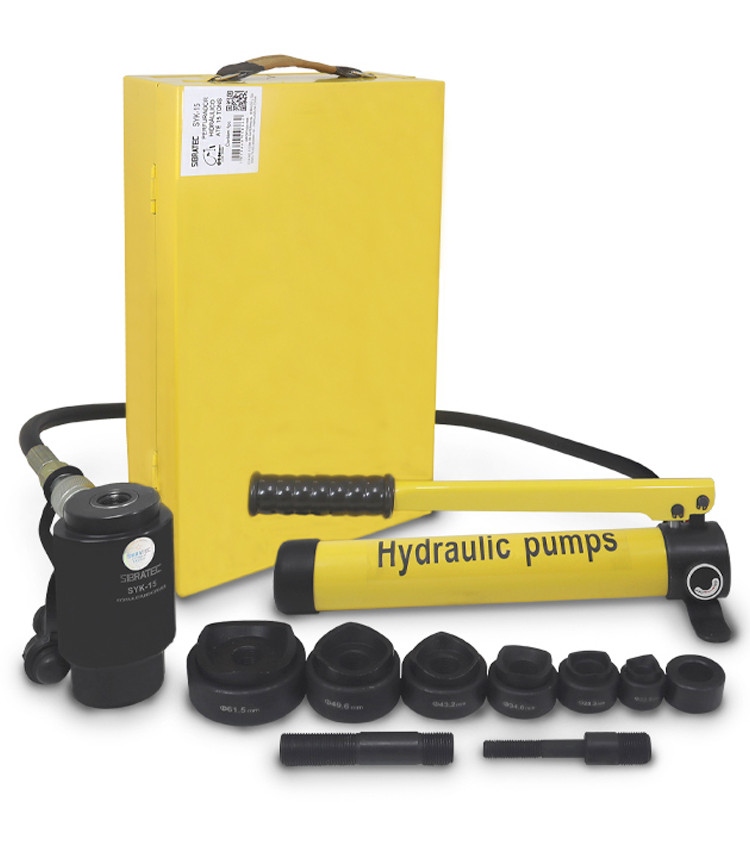 Perfurador De Chapa Manual Hidráulico 15 Ton. Cabeçote Móvel - SYK-15