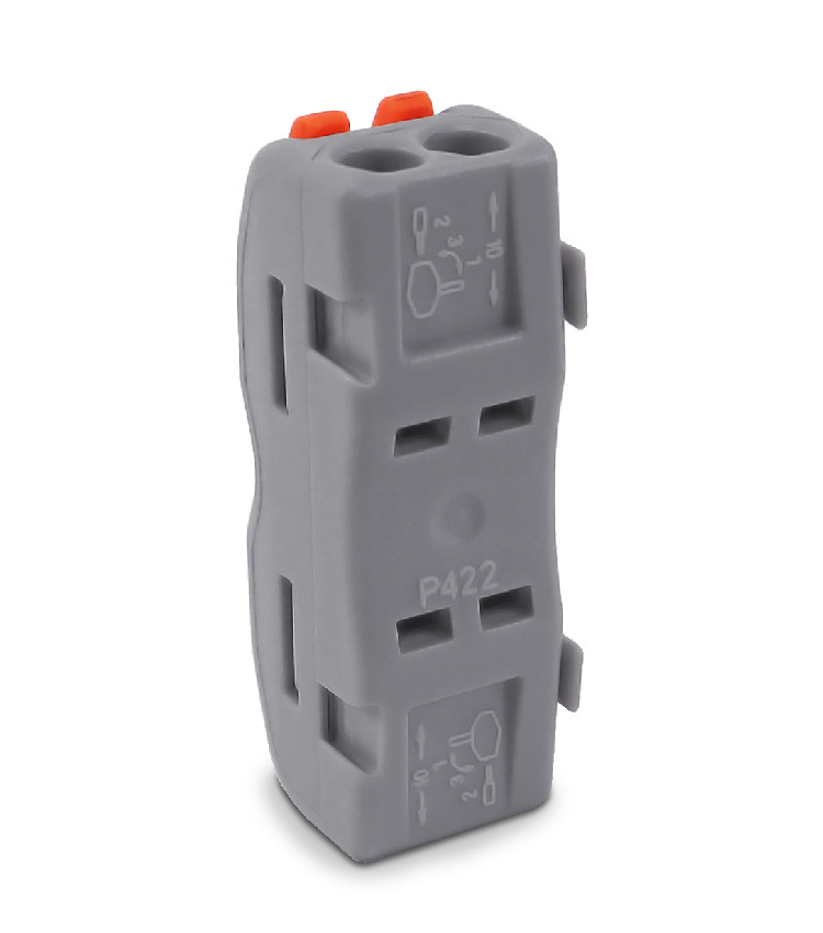 Conector de Emenda Rápida 2 Vias 2 Polos para Cabo até 4mm² Corrente máx. 32A - KV212 Conector de Emenda Rápida 2 Vias 2 Polos para Cabo até 4mm² Corrente máx. 32A - KV212