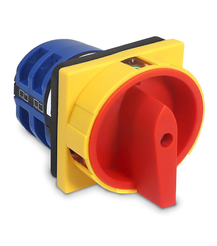 Chave Liga Desliga Rotativa 32A 4 Polos para Porta de Painel Vermelha / Amarela - LW28GS-32A Chave Liga Desliga Rotativa 32A 4 Polos para Porta de Painel Vermelha / Amarela - LW28GS-32A