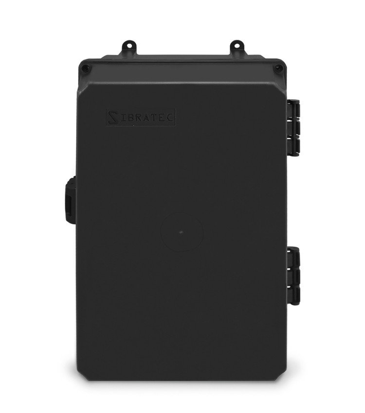 Quadro de Comando Caixa Plástica Preta M 28x18x14cm para Montagem de Materiais Elétricos - C281814