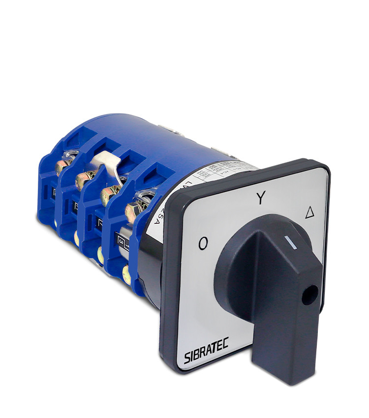 Chave Rotativa Manual Estrela Triangulo 3 Polos 125a para Porta De Painel - LW28-125A-YD Chave Rotativa Manual Estrela Triangulo 3 Polos 125a para Porta De Painel - LW28-125A-YD