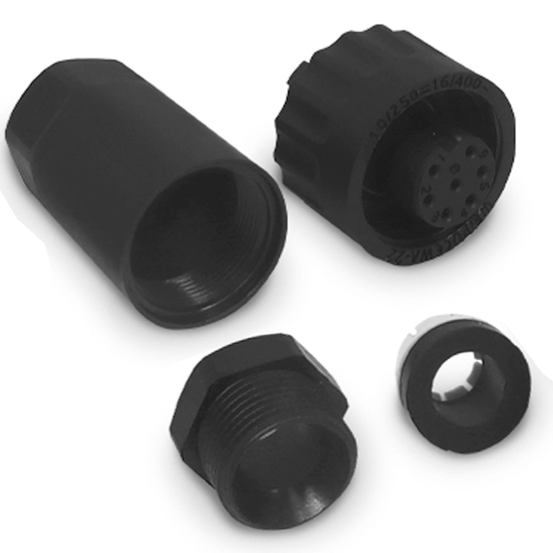 Conector Blindado Fêmea com 7 Vias WA221 tipo Pendente para Cabo Conector Blindado Fêmea com 7 Vias WA221 tipo Pendente para Cabo