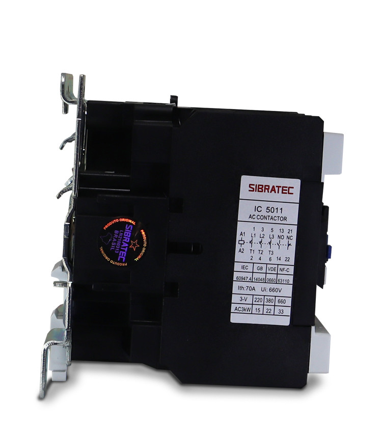 Contator Tripolar 50A 5011 Bobina 220V com 2 Contato aux. 1NA+1NF