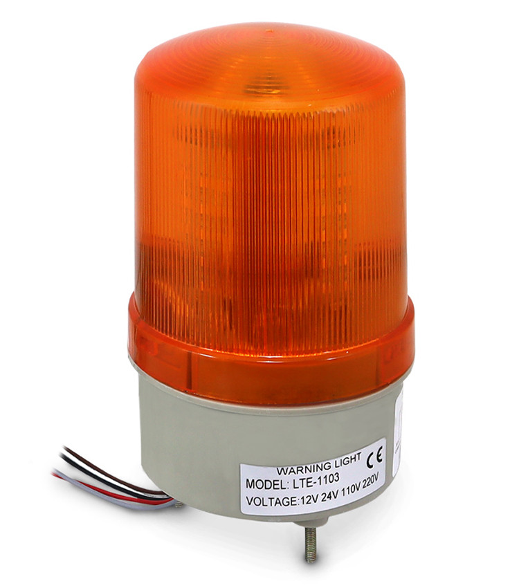 Sinalizador Giratório Amarelo com Buzzer 12V-220V (AC/DC) Giroflex - LTE1101