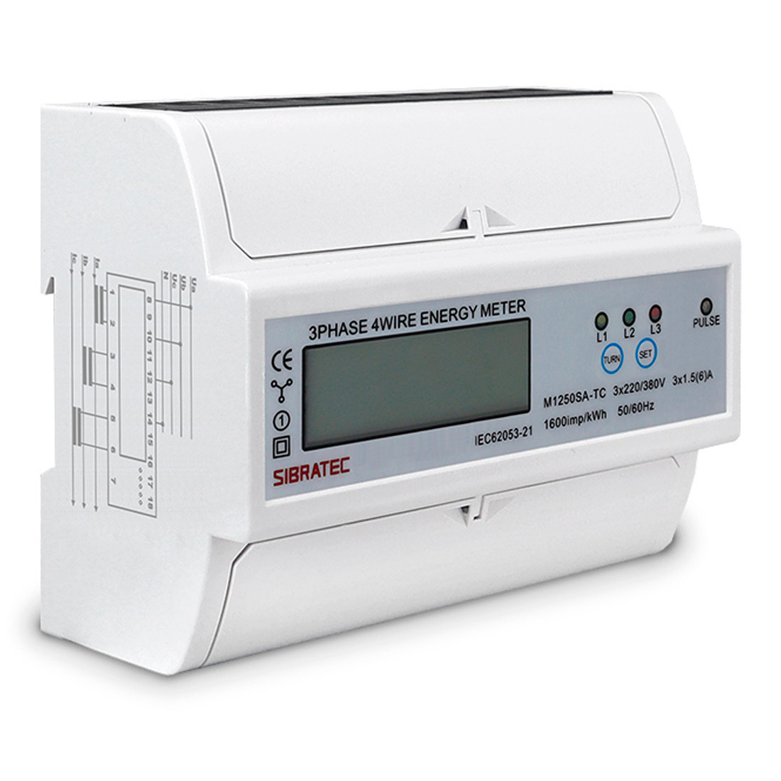 Kit Medidor Energia Kwh Trifásico + 3 TC Transformador de Corrente Kit Medidor Energia Kwh Trifásico + 3 TC Transformador de Corrente