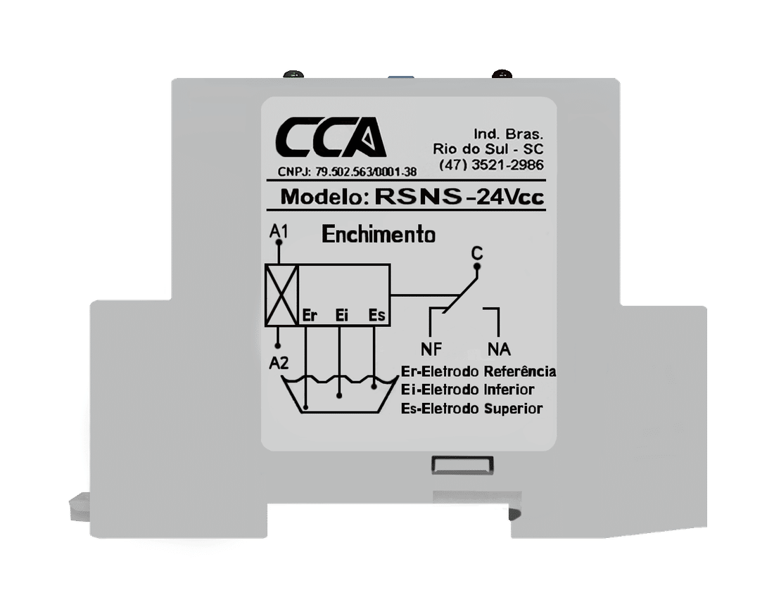 Relé de Nível Superior 24V Controle de Enchimento 2 ou 3 Eletrodos - RSNS