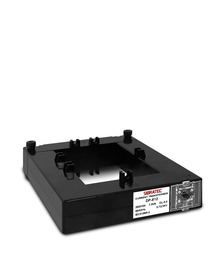 Transformador de Corrente (TC) Bipartido Relação de 2000/5A Abertura 80x120mm - DP812 Transformador de Corrente (TC) Bipartido Relação de 2000/5A Abertura 80x120mm - DP812