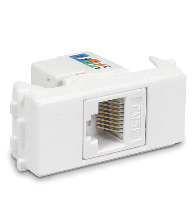 Conector Fêmea Ethernet RJ45 Suporte Trilho Din Categoria 5E - TWRJ45