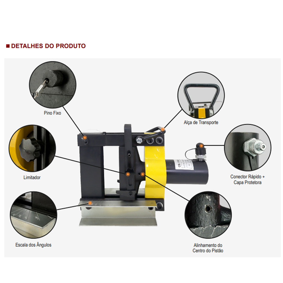 Dobrador Hidráulico de Barramento de Cobre até 150mm e Espessura 10mm - CB-150D Dobrador Hidráulico de Barramento de Cobre até 150mm e Espessura 10mm - CB-150D