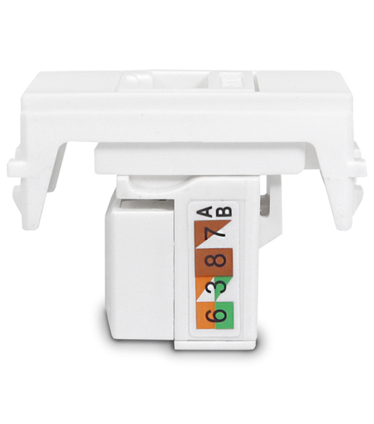 Conector Fêmea Ethernet RJ45 Suporte Trilho Din Categoria 5E - TWRJ45