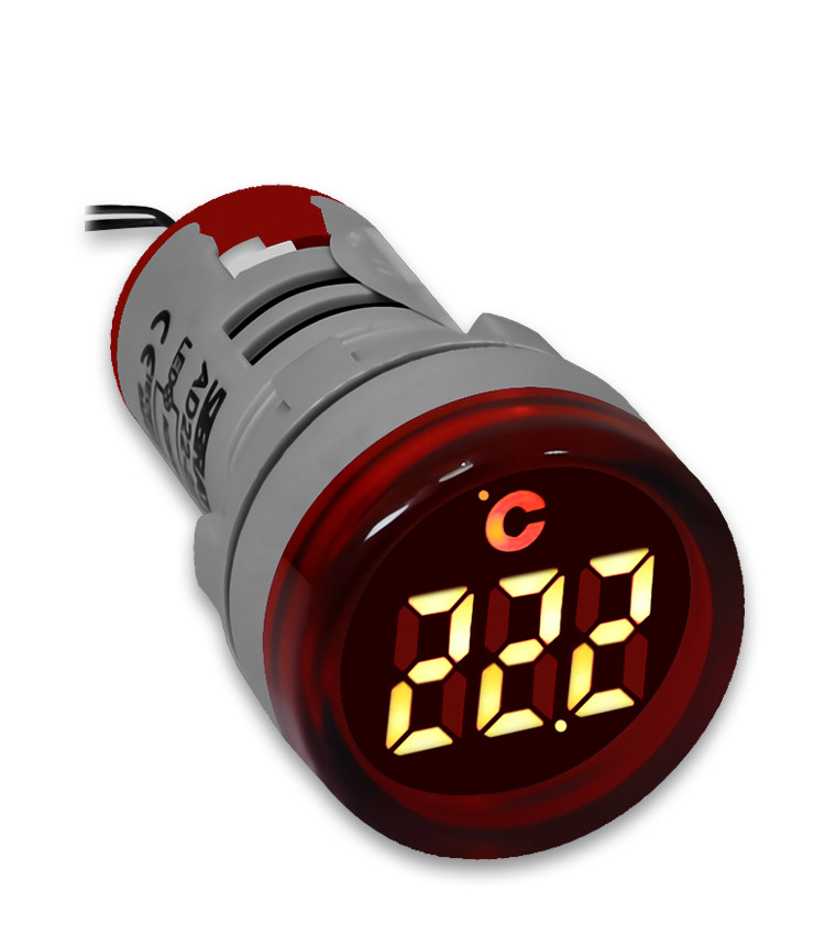 Medidor de Temperatura Digital -20 A 199°C Vermelho 22mm Bivolt 110V / 220V - AD22-22TMR