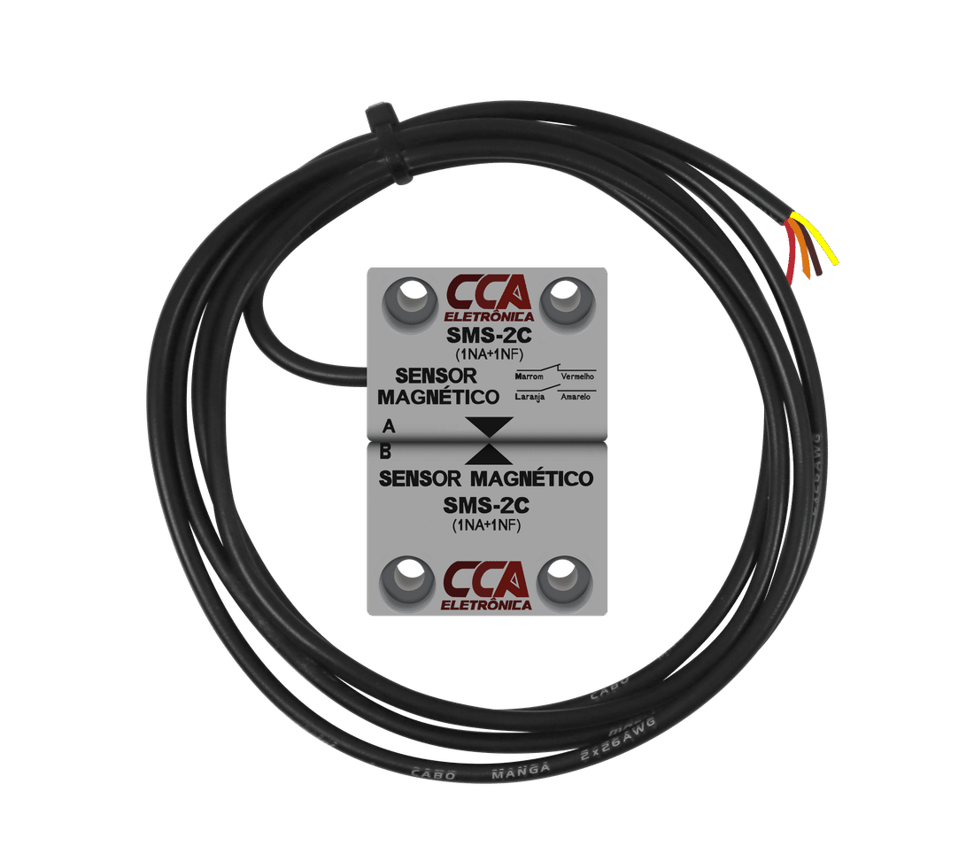 Sensor Magnético de Proximidade 1NA + 1NF - Emissor + Receptor - SMS-2C