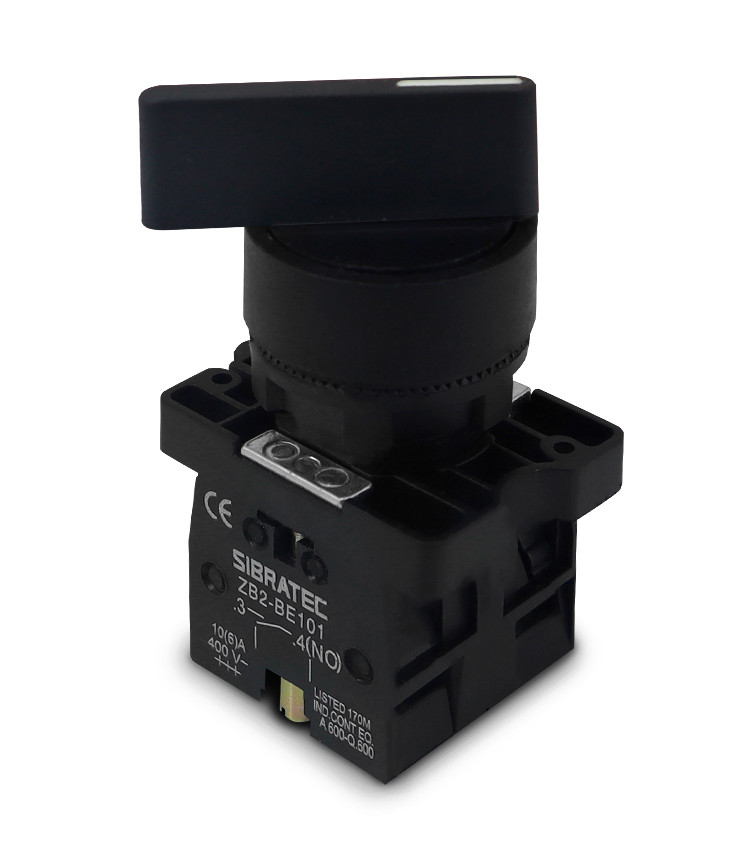 Chave Seletora com 3 Posições 2NA Plástica 22mm Manopla Longa - EJ33