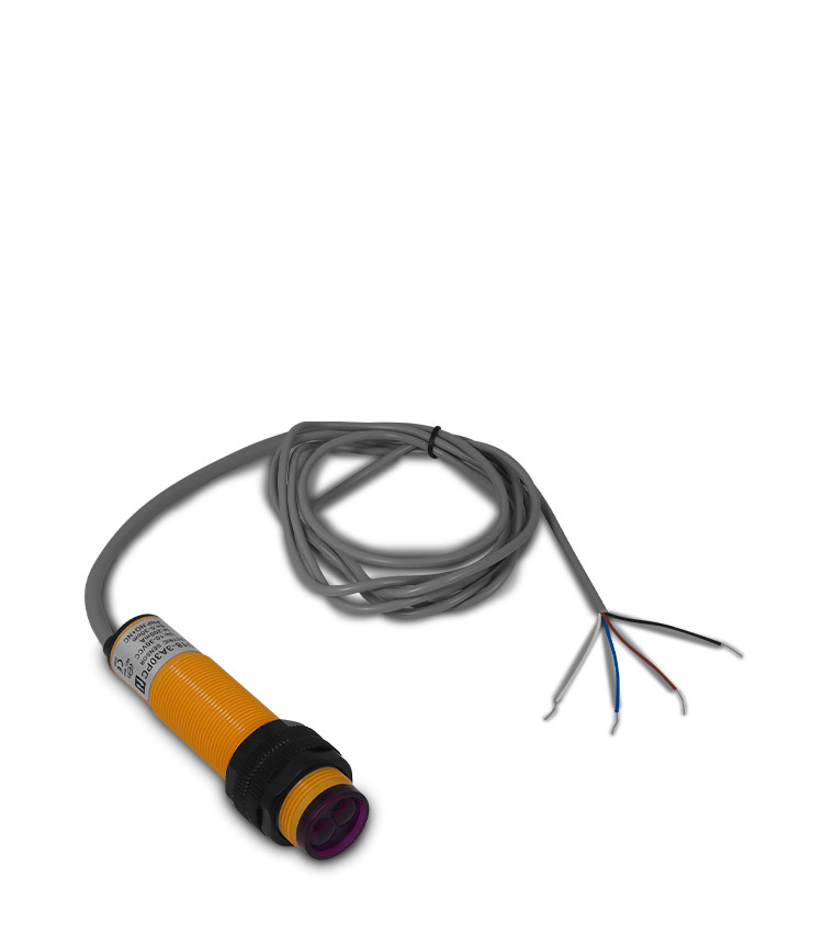 Sensor Fotoelétrico Difuso 18mm PNP-NA+NF 10-30V Range 0-30cm com 4 Fios - G18-3A30PC Sensor Fotoelétrico Difuso 18mm PNP-NA+NF 10-30V Range 0-30cm com 4 Fios - G18-3A30PC