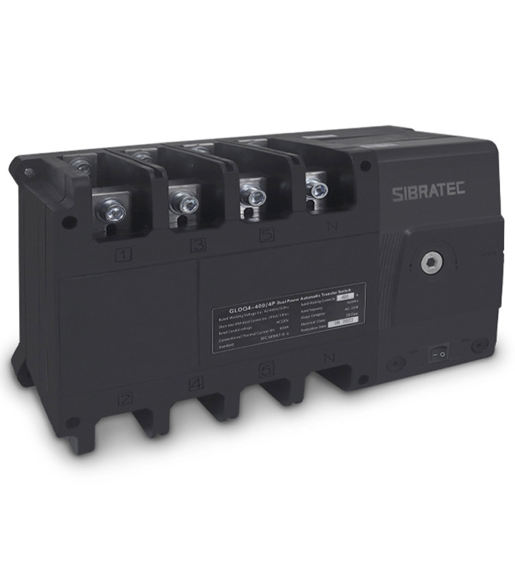 Chave de Transferência Automática 400A 4 Polos Rede Gerador sem Carga - GLOQ4-400/4P