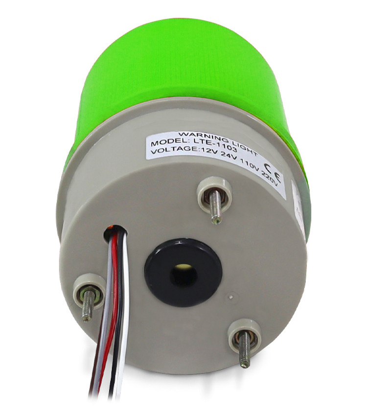 Sinalizador Giratório Giroflex Verde com Buzzer 12V 24V 110V 220V (AC/DC) - LTE1101