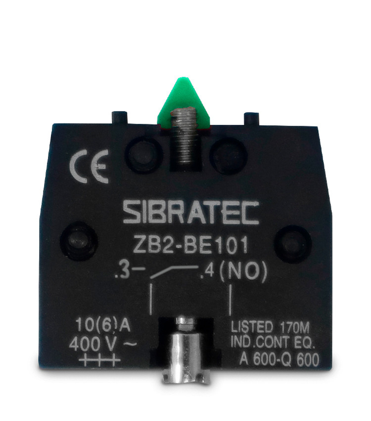 Bloco de Contato com 1NA Verde para Botões e Seletoras - ZB2-BE101
